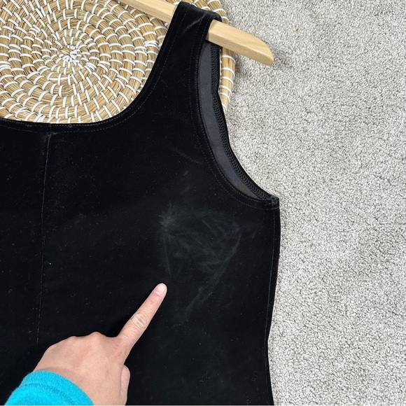 Metaphor Black Purple Sparkly Beaded Sequin Pattern Tank Top Velvet Whimsigoth L - Picture 11 of 11